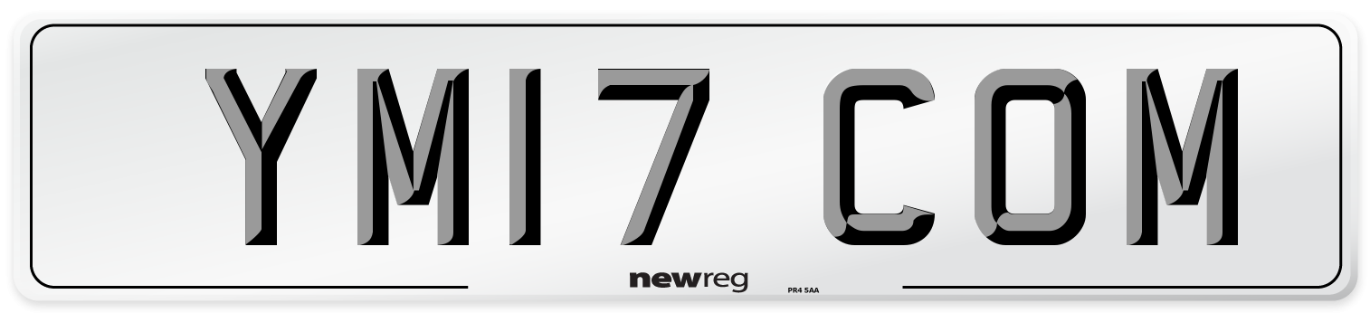 YM17 COM Number Plate from New Reg